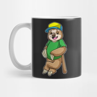 Sloth at Baseball with Baseball bat Mug